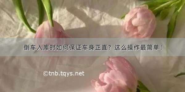 倒车入库时如何保证车身正直？这么操作最简单！