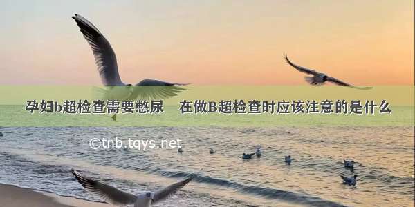 孕妇b超检查需要憋尿	在做B超检查时应该注意的是什么