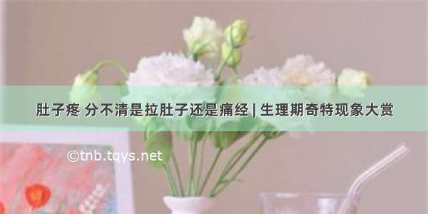 肚子疼 分不清是拉肚子还是痛经 | 生理期奇特现象大赏