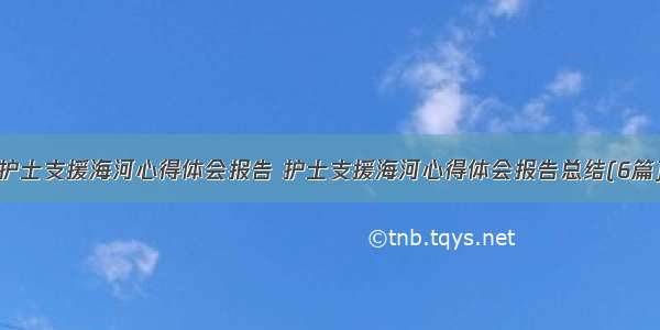 护士支援海河心得体会报告 护士支援海河心得体会报告总结(6篇)