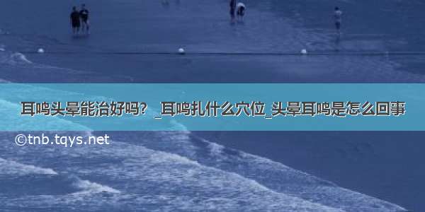 耳鸣头晕能治好吗？_耳鸣扎什么穴位_头晕耳鸣是怎么回事