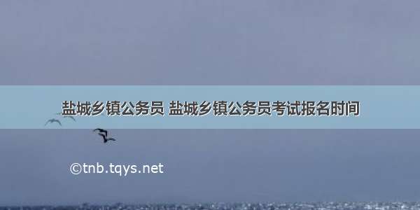 盐城乡镇公务员 盐城乡镇公务员考试报名时间