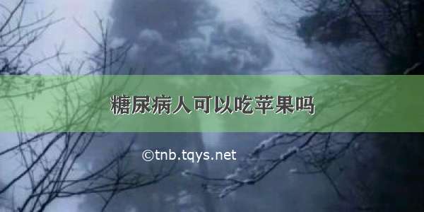 糖尿病人可以吃苹果吗