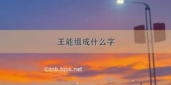 王能组成什么字