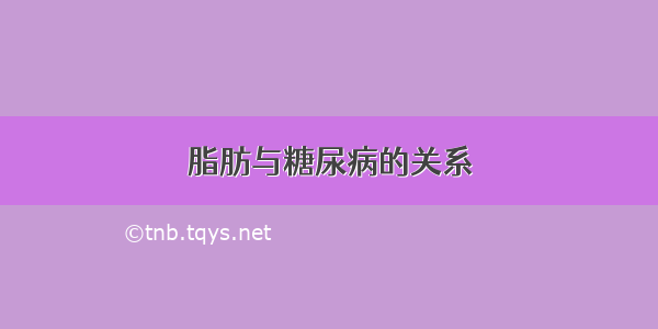 脂肪与糖尿病的关系