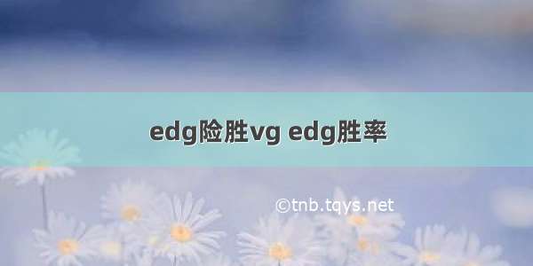 edg险胜vg edg胜率