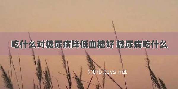 吃什么对糖尿病降低血糖好 糖尿病吃什么