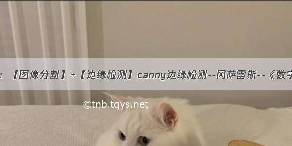 算法应用三：【图像分割】+【边缘检测】canny边缘检测--冈萨雷斯--《数字图像处理》