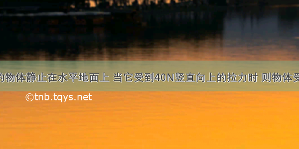 质量为5kg的物体静止在水平地面上 当它受到40N竖直向上的拉力时 则物体受到重力和拉