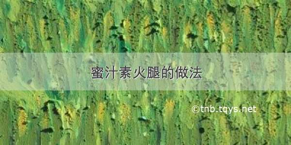 蜜汁素火腿的做法