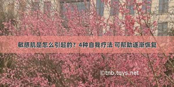 敏感肌是怎么引起的？4种自我疗法 可帮助逐渐恢复