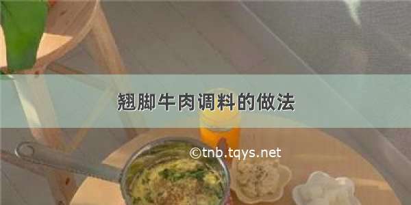 翘脚牛肉调料的做法