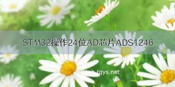 STM32操作24位AD芯片ADS1246