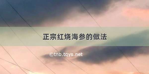 正宗红烧海参的做法