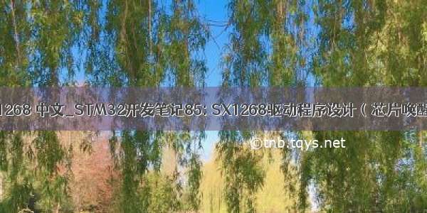 sx1268 中文_STM32开发笔记85: SX1268驱动程序设计（芯片唤醒）