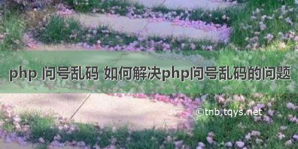 php 问号乱码 如何解决php问号乱码的问题