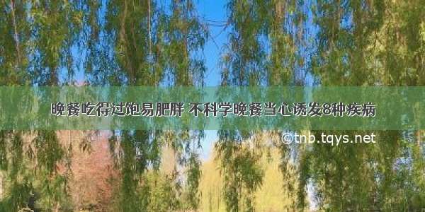 晚餐吃得过饱易肥胖 不科学晚餐当心诱发8种疾病